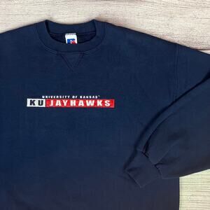Vintage 1990s Kansas Jayhawks Russell Athletic Crewneck